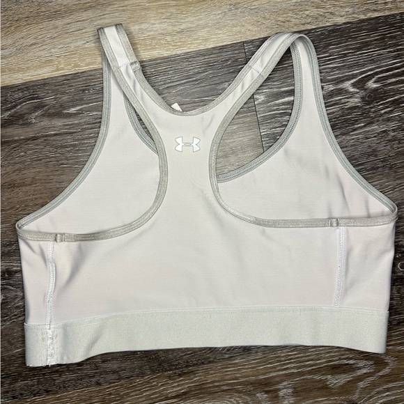 Under Armour Sports Bra Compression Support Mid-Impact Size Large White - Picture 3 of 6